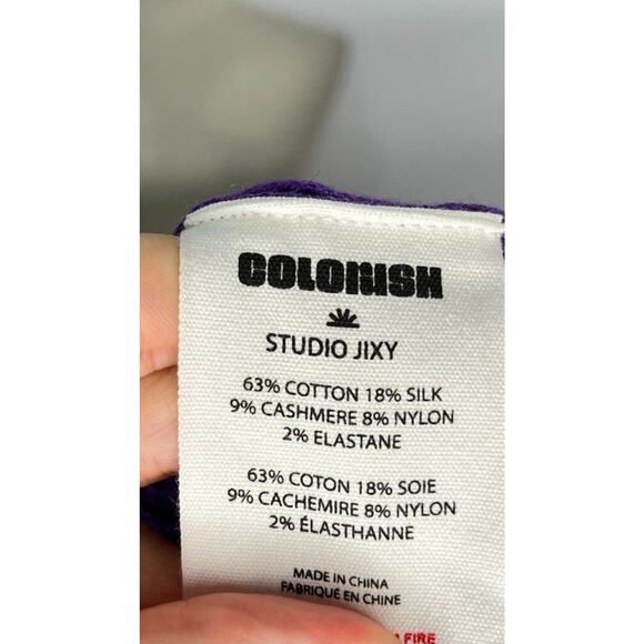 COLORUSH CSC Sz 1 S Jones Skinny V-Neck Ribbed Sweater Pullover Indigo NWT - Picture 3 of 7